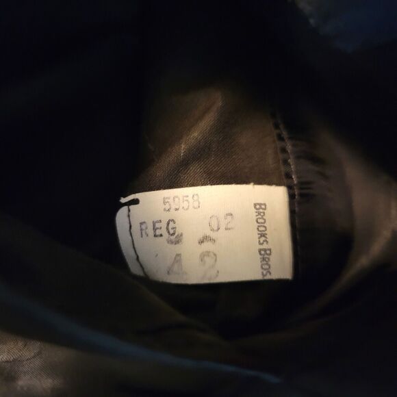 Brooks Brothers 100% Wool Black LS 2 Button Notch Suit Blazer Men's 42R USA Made - Picture 13 of 13